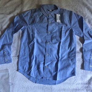 The Children's Place boys Long Sleeve Oxford School Button Down Shirt, Lt Blue,